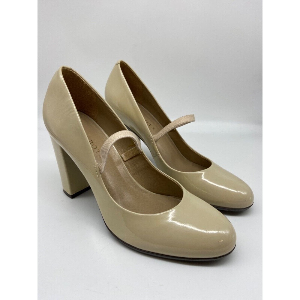Talbots Pumps Women Sz 9B Mary Jane Cream Pumps Genuine Leather Classy Brazil‎